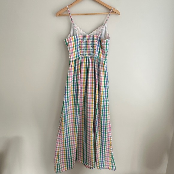 J. Crew Gingham Maxi Sundress Womens 4 Pastel Cottage Dress Spring Easter Preppy - Picture 9 of 11